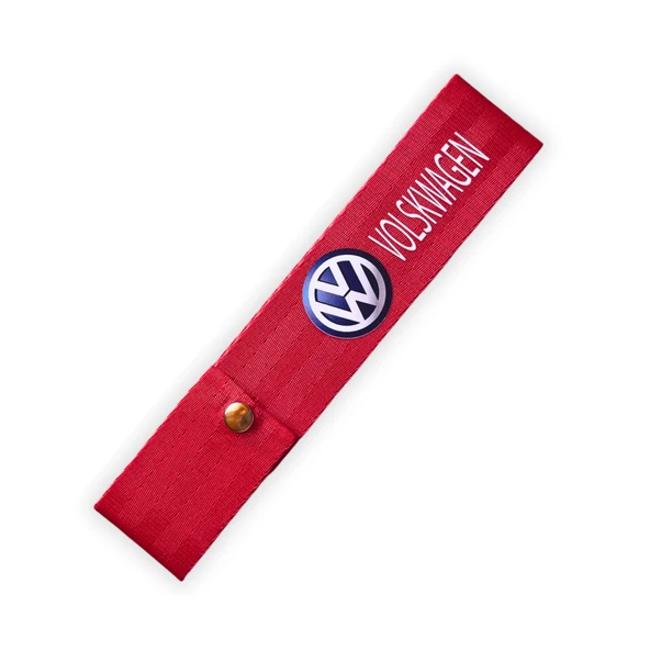 Volkswagen Kırmızı Oto Ayna Askısı & Anahtarlıklı Ayna Ipi / Kırmızı Oto Tampon Dili & Çeki Ipi - Resim 2