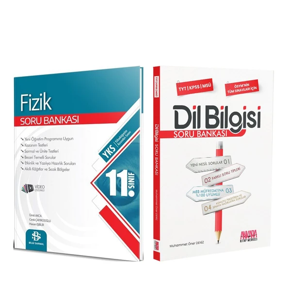 Bilgi Sarmal 11. Sınıf Fizik ve AKM Dil Bilgisi Soru Bankası Seti 2 Kitap