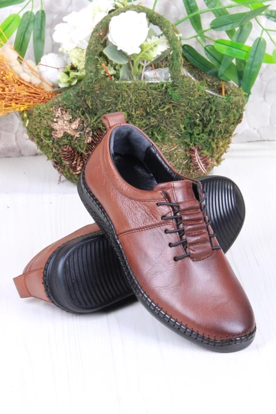 Mehmet Mete 425060 Yumuşak Esnek Rahat Lastik Bağcıklı Hakiki Deri Erkek Ayakkabı - Resim 9