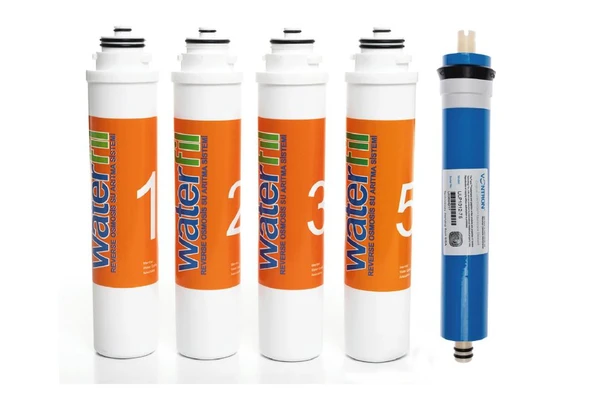 Sulook Waterlife Su Arıtma Cihazı Uyumlu Tak-Çevir 5'li Filtre Seti, Vontron Membranlı