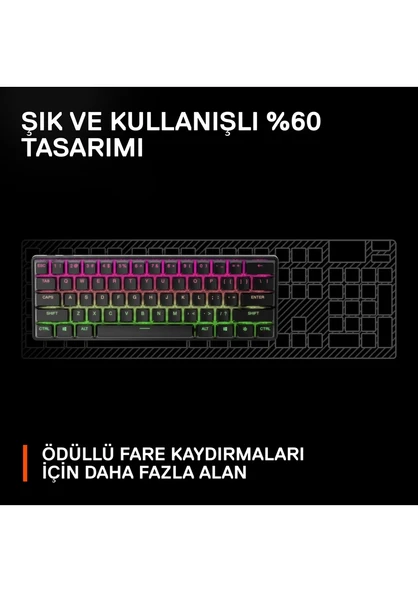 Steelseries Apex Pro Mini Wireless Kablosuz Mekanik Oyuncu Klavyesi - 2