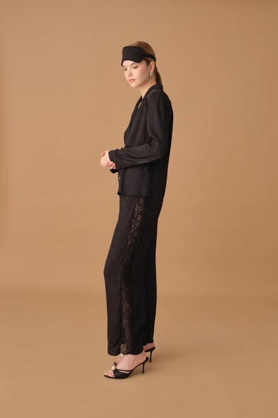 Pierre Cardin İpek Saten Altılı Gelin Çeyiz Takımı - Lx.25272 Black - 5