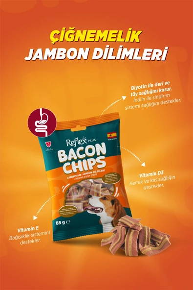 Bacon Chips / Çiğnemelik Jambon Dilimleri Yetişkin Köpek Ödül Maması