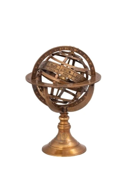 DENİZCİLİK GRUBU-Marine Pirinç Aksesuar-ASTRONOMİK KÜRE-20x13x13 CM-JTTR44337 ürün görseli