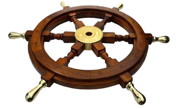 DENİZCİLİK GRUBU-Marine Pirinç Aksesuar-AHŞAP DÜMEN-61x61x5 CM-JTTR2395 ürün görseli