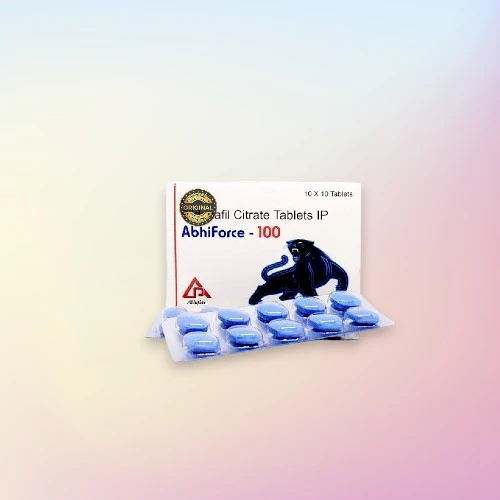 Abhiforce 100mg 10'lu Sildenafilla Tablet Erkekler Için Takvıye ve Destek Gecikme Sertlesttirici 1 Kutu Tablet