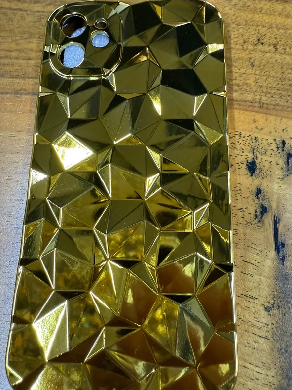 I Phone 11 Uyumlu Metalık  Prizma Telefon Kılıfı - 4
