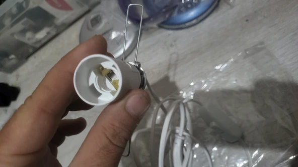 Tuz lambası için şalterli kablo Lamba duyu l E14 1,8 m l tuz lambası duyu l İzolasyon tuz lambası kablosu tuz lamba duyu, beyaz - 2