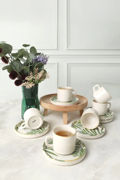 Keramika Forest Stackable Çay Takımı 12 Parça 6 Kişilik 23053-54