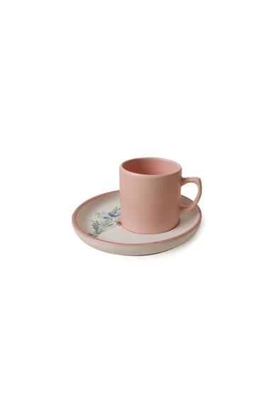 Keramika Keramika Elegant Blossoms Pembe Kahve Takımı 4 Parça 2 Kişilik 21793 - 6