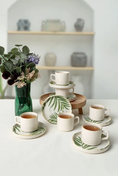 Keramika Forest Stackable Çay Takımı 12 Parça 6 Kişilik 23053-54 - 2