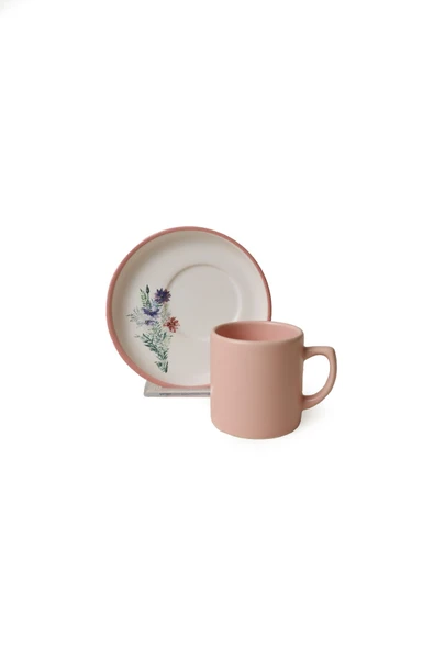 Keramika Keramika Elegant Blossoms Pembe Kahve Takımı 4 Parça 2 Kişilik 21793 - 5