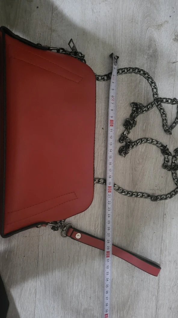 Kırmızı çanta 25 cm sağlam çanta kadin omuz çantası
