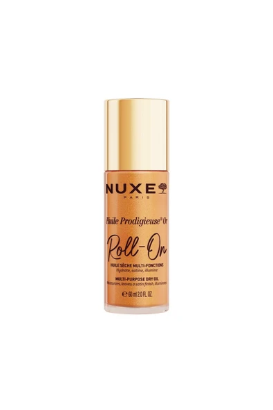 NUXE Huile Prodigieuse OR Altın Parıltılı Çok Amaçlı Kuru Yağ Roll-On 60ml 3264680042201