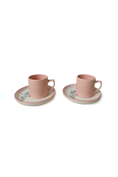 Keramika Keramika Elegant Blossoms Pembe Kahve Takımı 4 Parça 2 Kişilik 21793 - 7