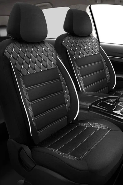 Safir Beyaz Tay Tüyü Peugeot 207 Uyumlu Oto Koltuk Kılıfı
