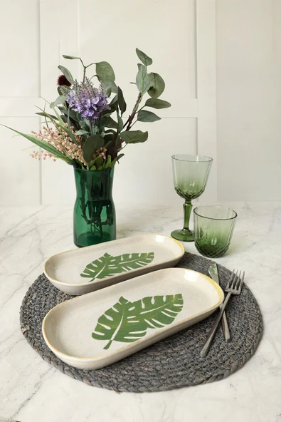 Keramika Forest Noyan Kayık Tabak 26 Cm 2 Adet 22727