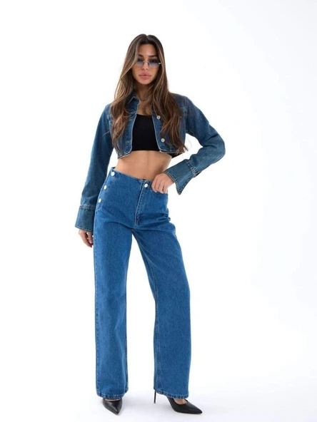 5997 KOT PANTOLON-MAVİ - 1
