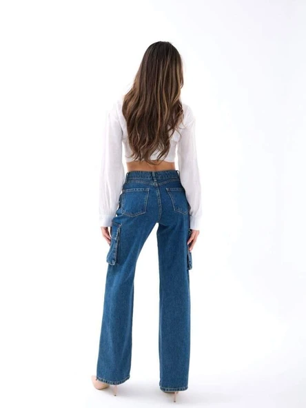 6519 KOT PANTOLON-MAVİ - 5