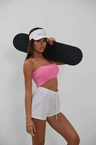 İnce Askılı Crop Top - 2