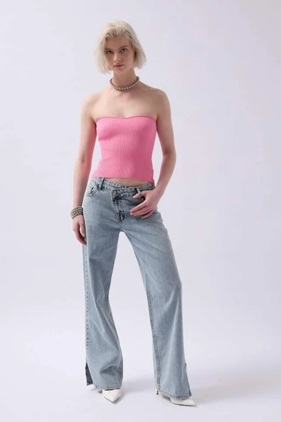 Straplez Dokulu Crop - 1