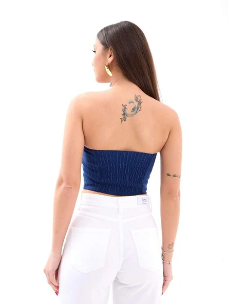 6324 CROP-LACİVERT - 5