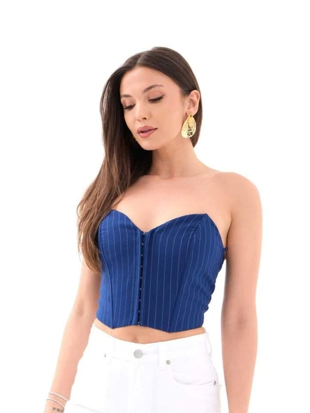 6324 CROP-LACİVERT - 2