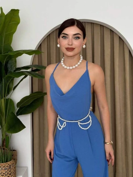 Darcy Sırt Dekolteli Tulum - 1