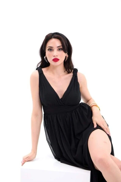 4662 ELBİSE-SİYAH - 4