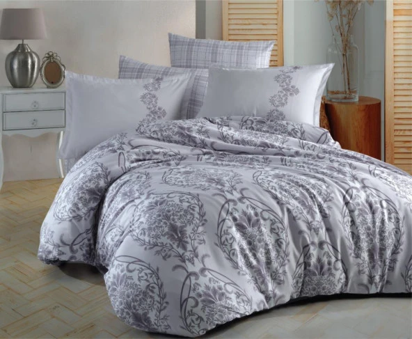 Clasy Saten Çift Kişilik Nevresim Takımı Olinda v1 Lila ürün görseli