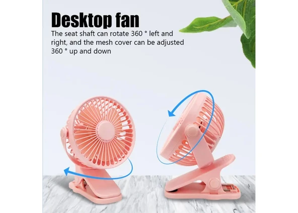 Fan Masaüstü 3 Kademeli Şarjlı Taşınabilir Qtop F9 - Resim 5