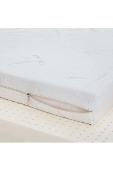 mc.pierobaby Ortopedik Bambu Örme Kumaş Park Beşik Yatağı, Çocuk Yatakları, Oyun Parkı Yatağı 7 Cm - Resim 4