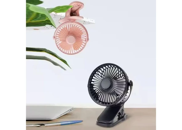 Fan Masaüstü 3 Kademeli Şarjlı Taşınabilir Qtop F9 - Resim 3