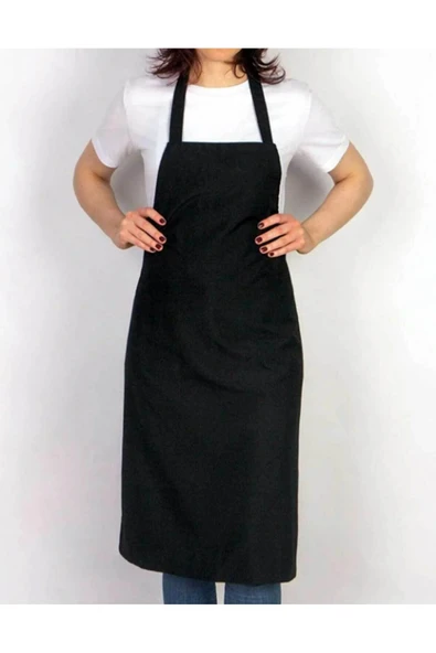 mc.pierobaby Unisex Extra Uzun Bağcıklı Mutfak Önlüğü Sıvı Geçirmez %100 Polyester Önlük
