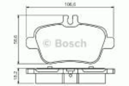Bosch 0986495348 Fren Balatası Arka X156 13-w176 12-18 W246 11-18 C117 13-19 R172 11- 74209520 ürün görseli 1