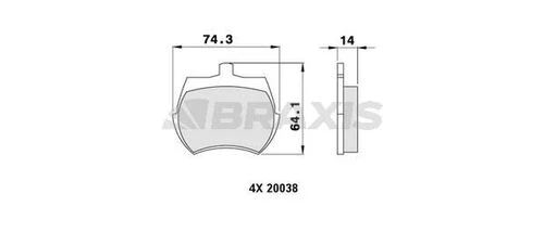 Braxis Aa0200 Ön Fren Balatası Rover Innocentı Mini Mini Tre Gdb332
