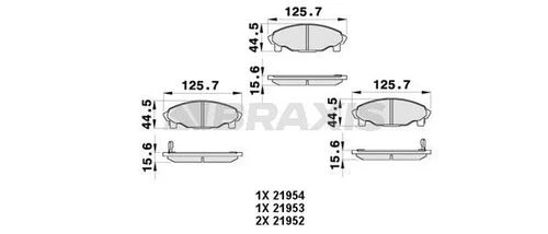Braxis Ab0458 Ön Fren Balatası Daihatsu Charade Gran Move Gdb3071
