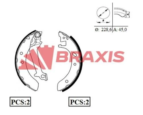 Braxis Ac0046 Arka Fren Balatası Pabuç Mondeo I Iı 1.6 2.0 93-01 6710.16