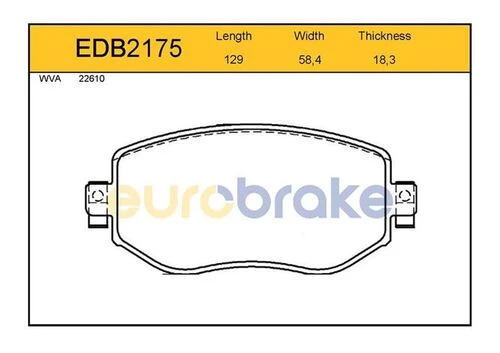 EUROBRAKE EDB2175 Ön Balata Megane IV 15 Gdb2175- -Lp3306 ürün görseli 1