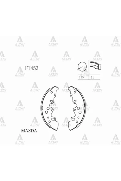 Fren Balata E-2200 98= Pabuç Arka Mhr-00123 ürün görseli 1