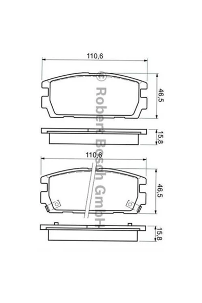 Fren Balatası Arka Terracan 01- 2.9 Crdı ürün görseli 1