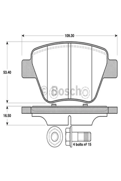 Fren Balatası Arka Golf Vı 08- Eos 06- Jetta Iıı 05- Jetta Iv 10- Scırocco 08- Beetle 11- Caddy Iıı ürün görseli 1