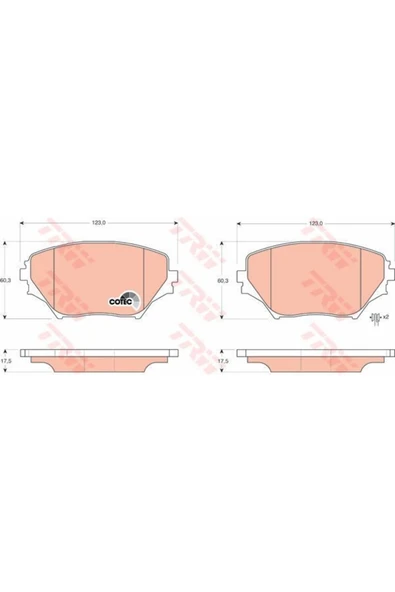 Fren Balatası Ön Rav4 00-05 Uyumlu ürün görseli 1
