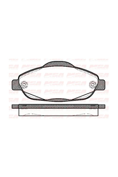 Fren Balatasi On (peugeot: 308 0713 308 13 3008 0913 "1.6hdi-1.6vti" ) - -55174 ürün görseli 1
