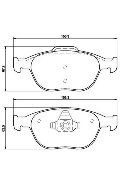 Fvr1568w Fren Balatası Ön Connect 1.8tdcı 02- Focus 1.8tdcı 98-05 ürün görseli 1