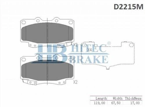 Hitech 010207 Ön Balata Hilux Vigo 06-4x4 Land Cruiser 04-d2213 04465-04030
