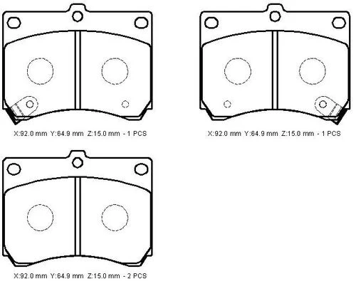 IOTO 10801-30202 Fren Balata Takımı Ön Şimli 323 Famılıa / Lantıs 1996-1999 ürün görseli 1