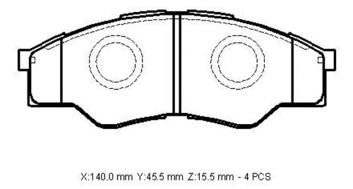 IOTO 10104-30205 Fren Balata Takımı Ön Şimli Hilux Vigo 4×2 2008- ürün görseli 1
