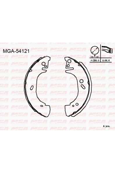 Kampana Balata ( Renault: Master 2.5 98 -  Opel: Movano 98 - ) - Mga-54121 ürün görseli 1