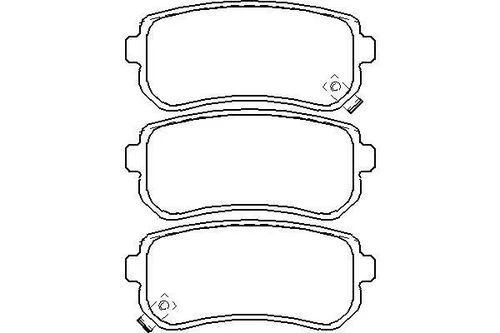 MGA 55386 Fren Balatası Arka Accent Era 07-11 İ30 07- İx35 09- / Ceed 07- Picanto 11- Rio II 05- Sportage 04- ürün görseli 1